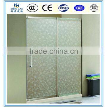 frosted glass bathroom door 12MM bathroom glass partition