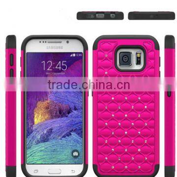 2015 Hot Selling Factory Price High Quality Rhinestone Design Jewelry Case Cover for Samsung galaxy s6 s6 edge s6 edge plus