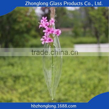 China Wholesale Low Price Eco-Friendly Transparent Hanging Glass Vase