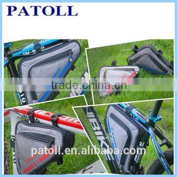 New Stylish Sports Hiking Bicycle Triangle Frame Bag with hook and loop strap