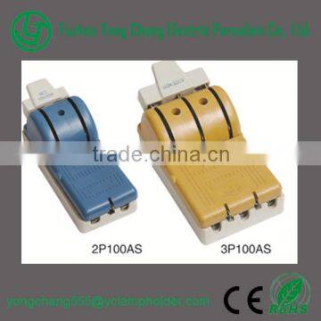 2P100AS single throw 2poles porcelain knife switch switch