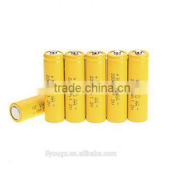 AA 1.2 V 2200mAh Ni-CD rechargeable battery Yellow Color