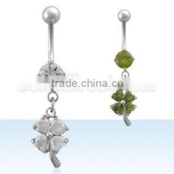 clover belly ring