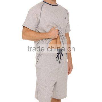 OEM Men's Comfortable Cotton Grey Heather Crew Neck Sleep Shirt Sleepwear M photo-3