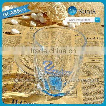 hot sales drinking glass cup crystal unique design glass tea cup