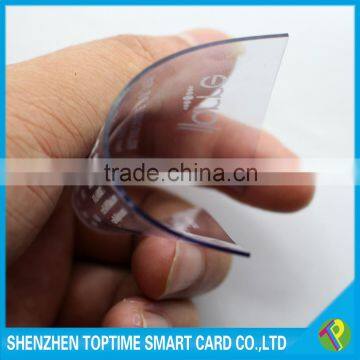 CR80 printable soft PVC transparent business card
