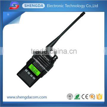 Professional FM VHF UHF analog handheld radio transceiver or walkie talkie with 199 channels and 3 colors backlight