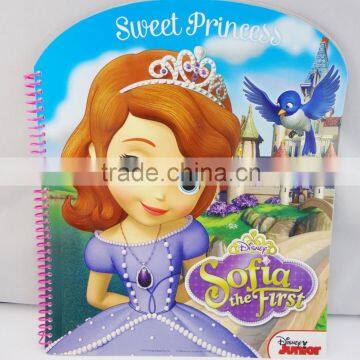 A3 plastic spiral binding glitter notebook