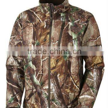 Outdoor 100% polyester camouflage hunting jacket