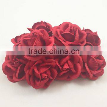 RED Large Handmade Mulberry Paper Flower, Wedding Party, Scrap-booking Crafts R60