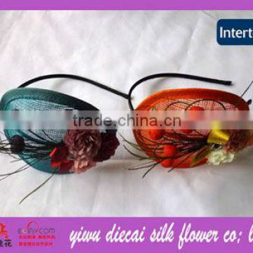 Brilliant colorful hair sinamay fascinators