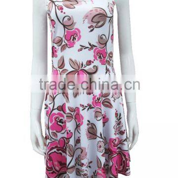 New Digital printing design elegant lady casual dress