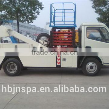 Dongfeng xbw multifuction tow truck with hydraulic platform for sale