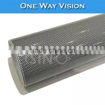 Self Adhesive Double Sided Black Perforated Mesh Glass One Way Vinyl Film