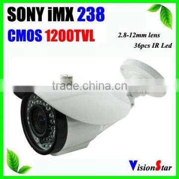 SONY IMX238 1200TVL Varifocal 2.8-12mm Lens 3DNR, OSD, Digital Zoom 36 Pcs IR Leds Security Outdoor CCTV Camera Vision Star