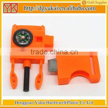 Yukai Entertainment product orange side release whistle buckle with compass