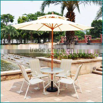 White rattan outdoor garden table chair metal legs furniture sets JJ-400TC