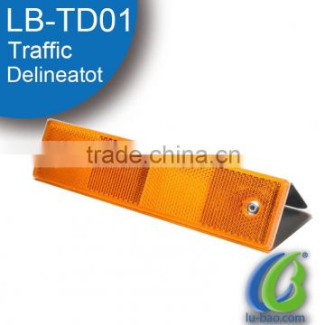 Durable Reflective Guardrail Traffic Delineator/ Reflective Delineator Yellow For Concrete Guardrail