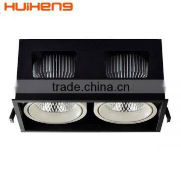 2*40W cob Commercial recessed led grille downlights