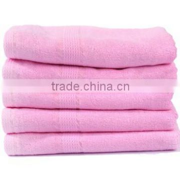 High quality pink bamboo terry towel / hotel bath towel