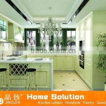 Painted solid wood customized kitchen cabinet