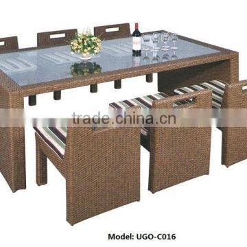New Arrival Dining Table and Chairs Products poly rattan furniture
