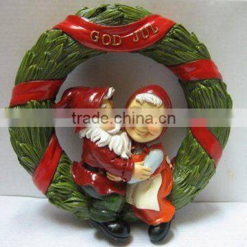 resin santa claus the hanger with the old woman