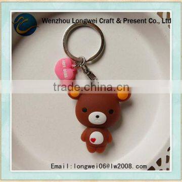 bear baby shaped cute 3d pvc keychain toy