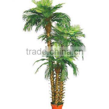 Artificial king palm tree with three branches