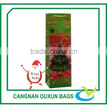 Durable in use christmas wine bags for one bottle