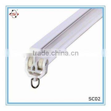 ceiling sliding PVC plastic flexible curtain track, curtain rail