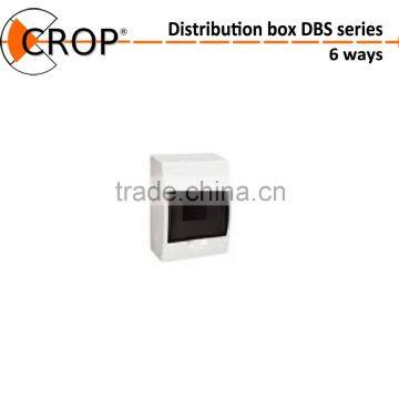 Low voltage surface mounting 6 ways distribution box DBS series IP40