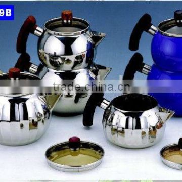 1.0L 1.5L double colorful coffee teapot copper milk pot