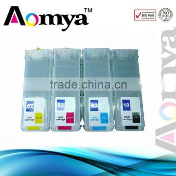 100% pre-test reusable cartridge For HP82 refill Ink Cartridge for HP 82 Refillable Cartridges