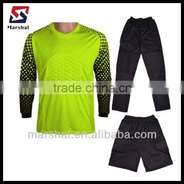 Top Quality blank Long Sleeve Goalkeeper Jersey with short,GK jersey shirt,Soccer Goalie jersey