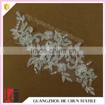 HC-2135-1 Hechun Polyster Beading Work Design Lace Applique for Wedding Dresses