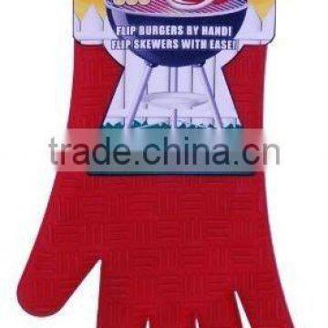 Food Grade Heat Resistant Five Fingers Silicone Oven Mitt photo-2
