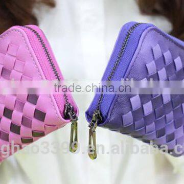 Euro style wallet PU key and coin wallet fashion lady leather wallet