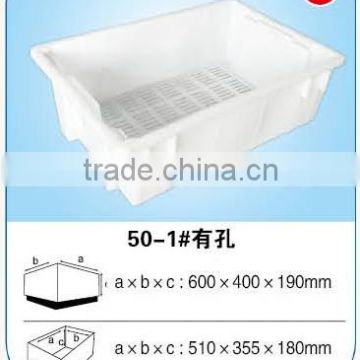 plastic crate with mesh bottom