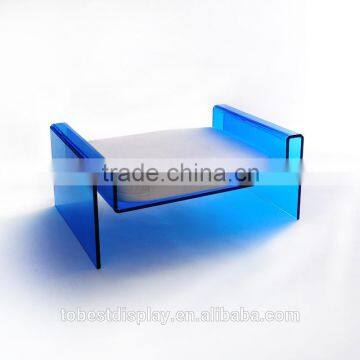 elegant curved blue color acrylic dog beds manufacturer