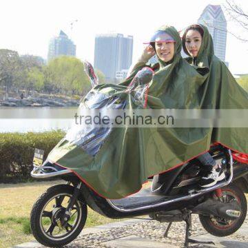 Motorcycle rain poncho for two person