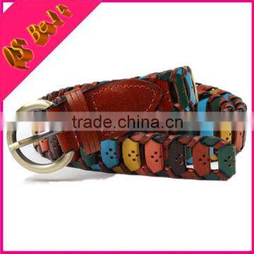 Female models knit hit color belt Hugh head decorative waist Fashion women's thin belt