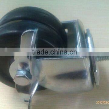 Double Wheel Caster With Thread Stem