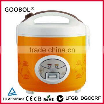 cylinder electric deluxe rice cooker with plastic steamer