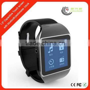 Hot 1.5" touch screen mp4 mp3 watch song download with bluetooth pedometer