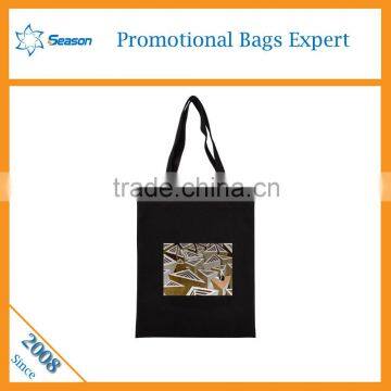 Recycled cotton shopping bags promotional Custom standard size canvas beach bag                        
                                                                                Supplier's Choice