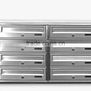 Hot Sale 304 Stainless Steel Outdoor Mailboxes for Apartments 6 Boxes