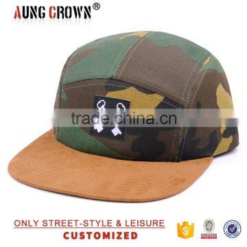 new spring 5 panel custom wholesale camo caps