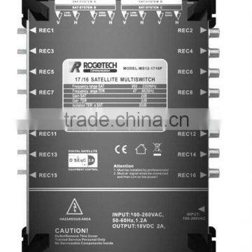 16 output powered satellite multiswitch 17(MS12-1716P)