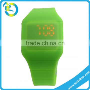 New Promotional Gift Shape Adjustable Geneva led Silicone Watch